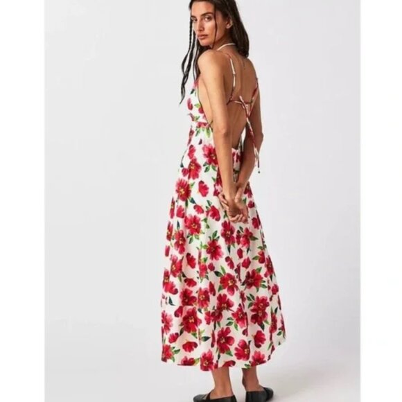 NWT Free People Finer Things Printed Midi Dress - XS - Picture 1 of 10